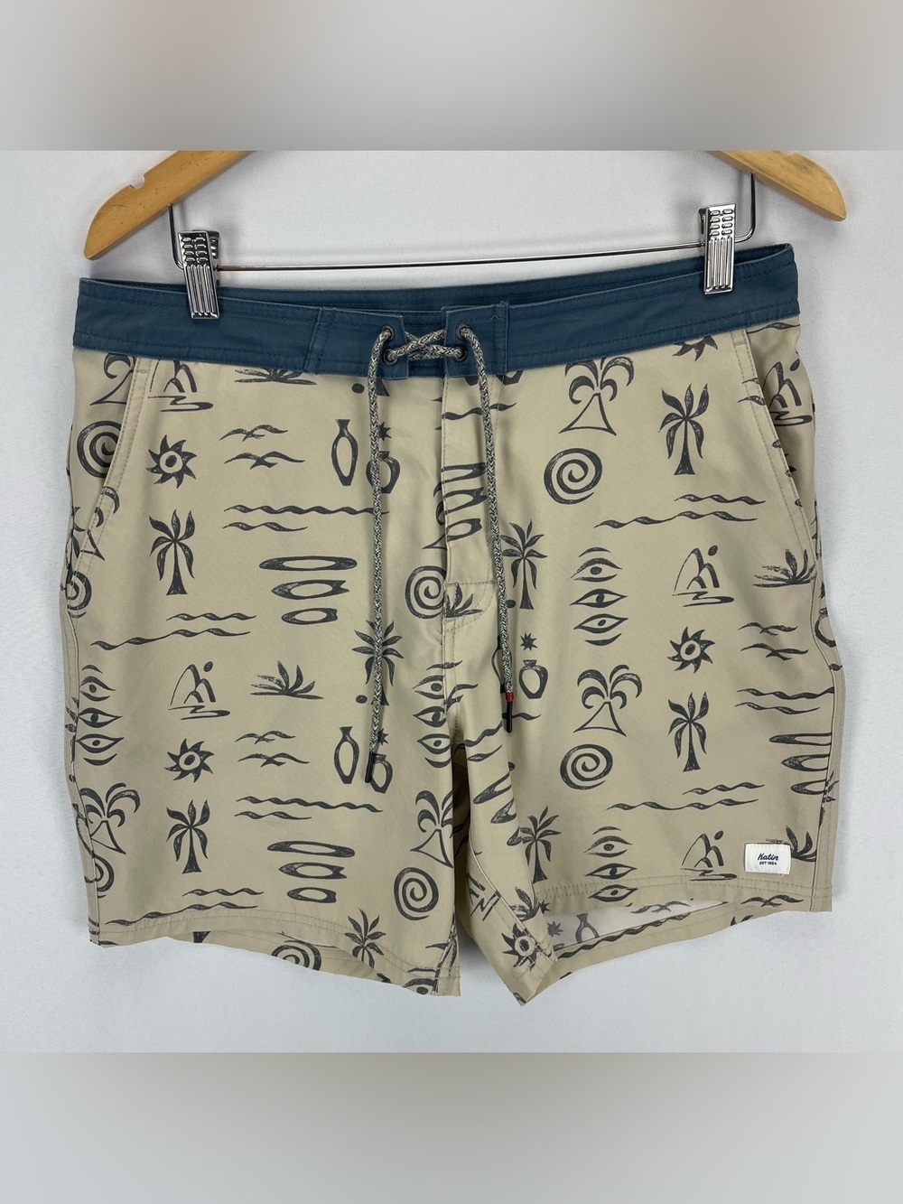 Katin Board Shorts Men’s 33 Floral Island Print Unlined Swim Surf Beach Trunks 6